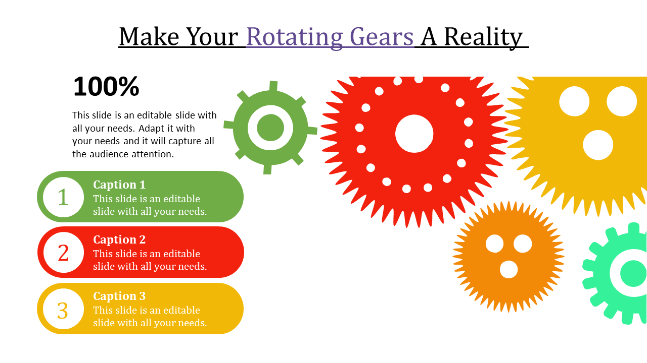 Free - Multi-color Rotating Gears PowerPoint Template and Google Slides